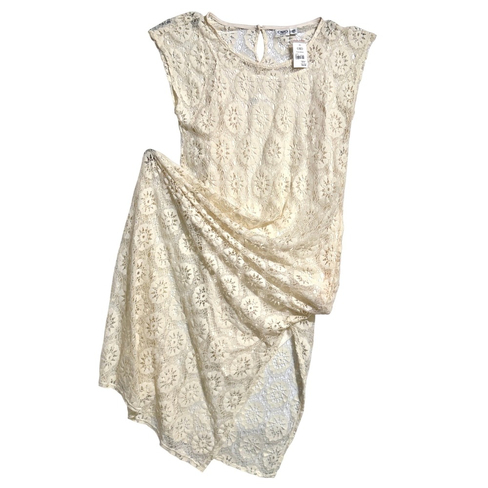 NEW Cato Woman Natural Floral Lace Maxi Dress Plus Size 14/16W Cream Sleeveless